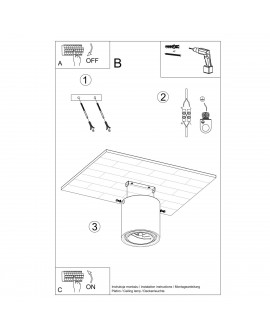 Plafon CULLO 140 beton Sollux SL.0645