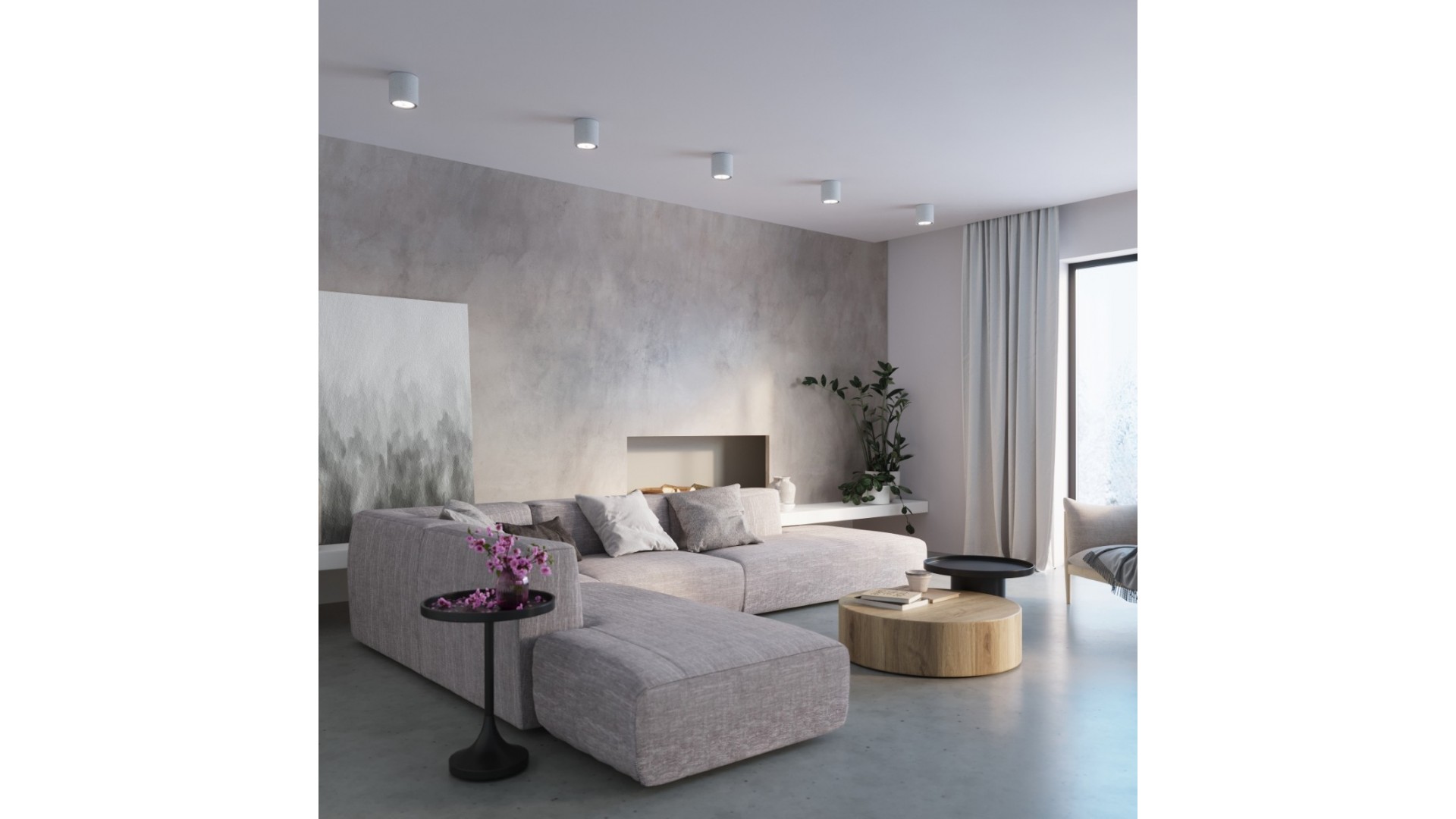 Plafon CULLO 140 beton Sollux SL.0645