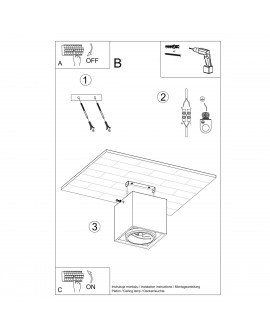 Plafon VALDE 140 beton Sollux SL.0646