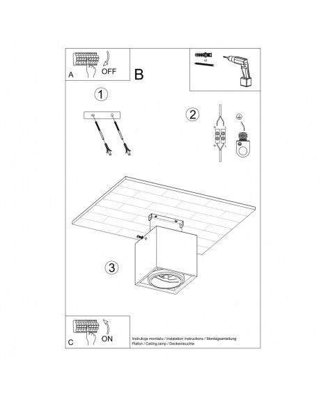 Plafon VALDE 140 beton Sollux SL.0646