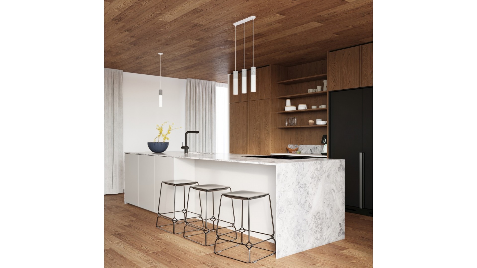 Lampa wisząca BORGIO 1 biały Sollux SL.0647