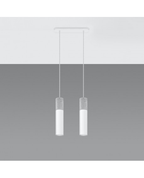 Lampa wisząca BORGIO 2 biały Sollux SL.0648