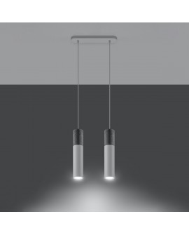 Lampa wisząca BORGIO 2 biały Sollux SL.0648