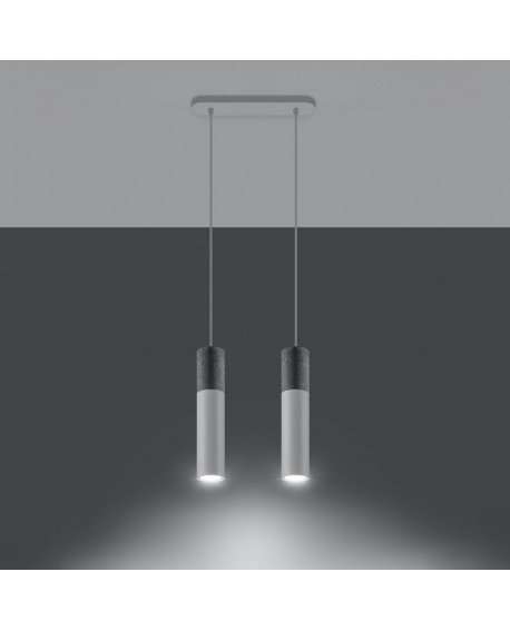 Lampa wisząca BORGIO 2 biały Sollux SL.0648