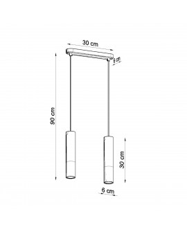 Lampa wisząca BORGIO 2 biały Sollux SL.0648