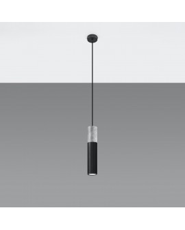 Lampa wisząca BORGIO 1 czarny Sollux SL.0650