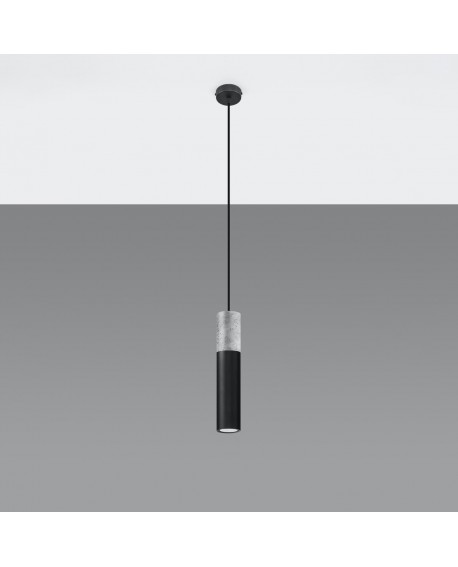 Lampa wisząca BORGIO 1 czarny Sollux SL.0650