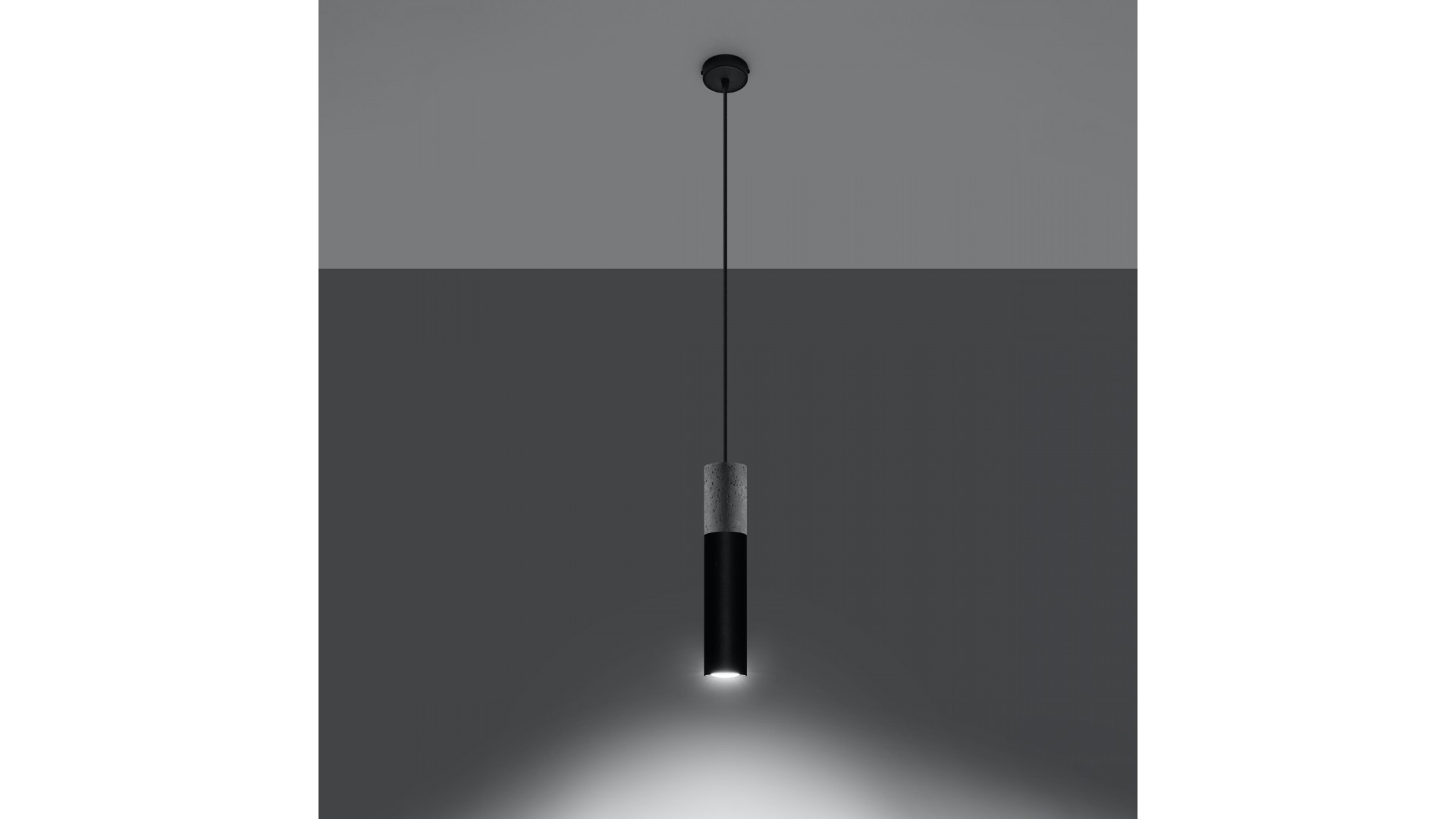 Lampa wisząca BORGIO 1 czarny Sollux SL.0650