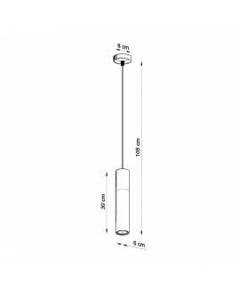 Lampa wisząca BORGIO 1 czarny Sollux SL.0650