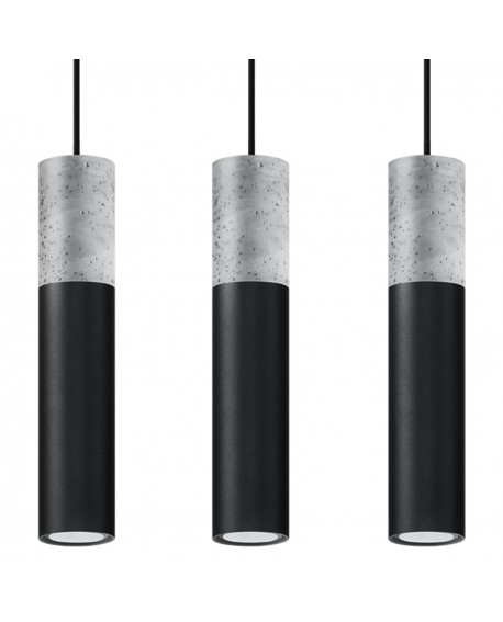 Lampa wisząca BORGIO 3L czarny Sollux SL.0652