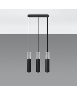 Lampa wisząca BORGIO 3L czarny Sollux SL.0652