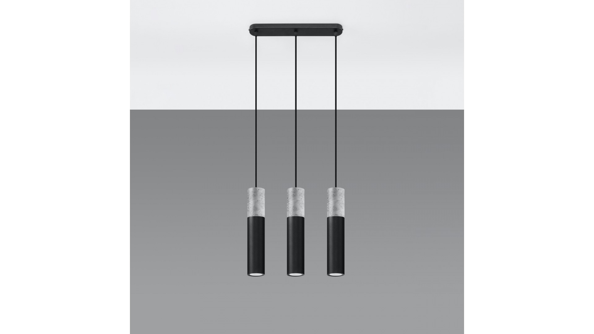 Lampa wisząca BORGIO 3L czarny Sollux SL.0652