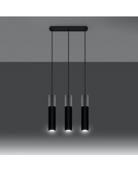 Lampa wisząca BORGIO 3L czarny Sollux SL.0652