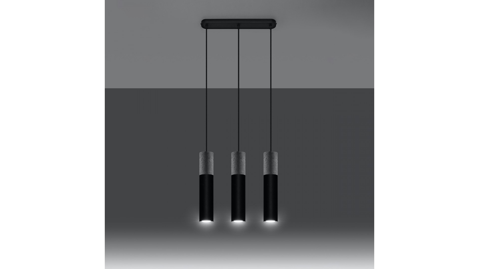 Lampa wisząca BORGIO 3L czarny Sollux SL.0652