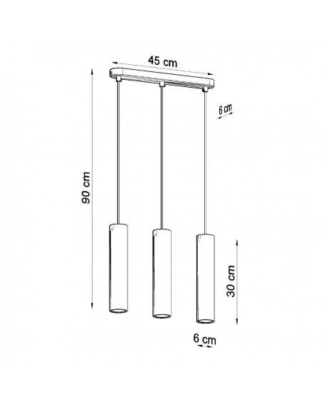 Lampa wisząca LUVO 3L Sollux SL.0655