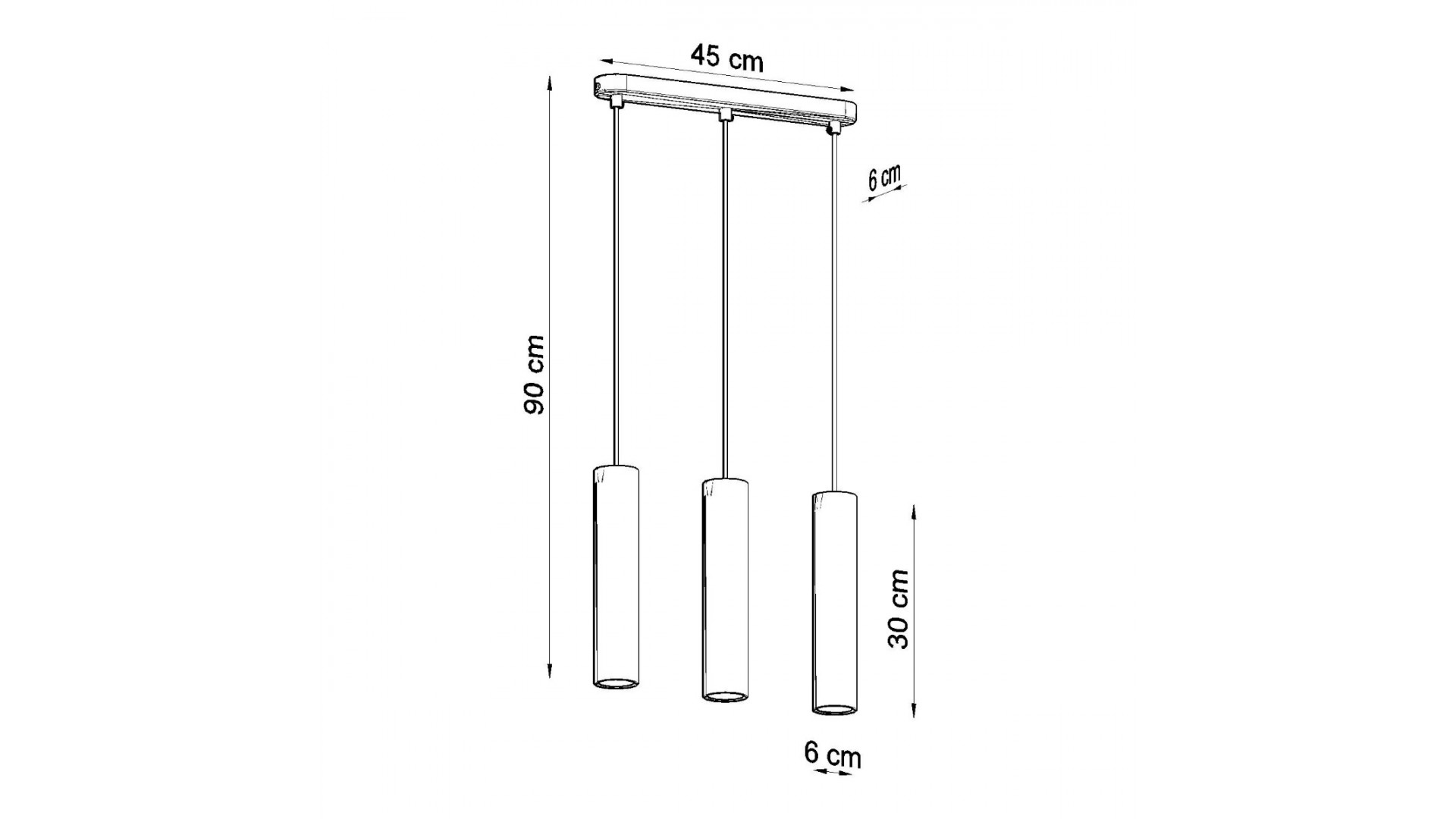 Lampa wisząca LUVO 3L Sollux SL.0655