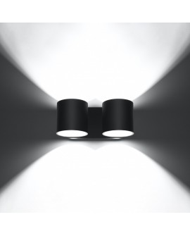 Kinkiet ORBIS 2 czarny Sollux SL.0660