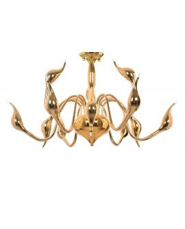NOWOCZESNA LAMPA SUFITOWA ZŁOTA MAGICA W12 LUMINA DECO