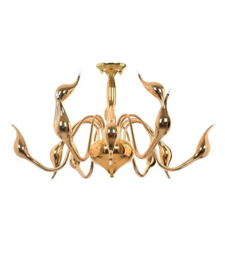 NOWOCZESNA LAMPA SUFITOWA ZŁOTA MAGICA W12 LUMINA DECO