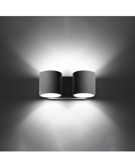 Kinkiet ORBIS 2 szary Sollux SL.0661