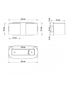 Kinkiet ORBIS 2 szary Sollux SL.0661
