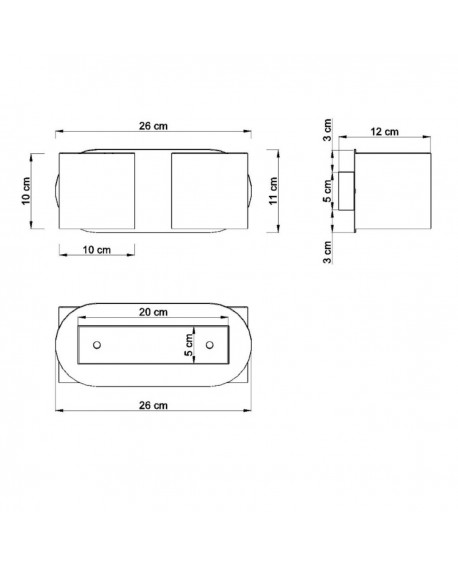Kinkiet ORBIS 2 szary Sollux SL.0661