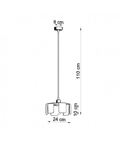 Lampa wisząca TULIP czarny Sollux SL.0667