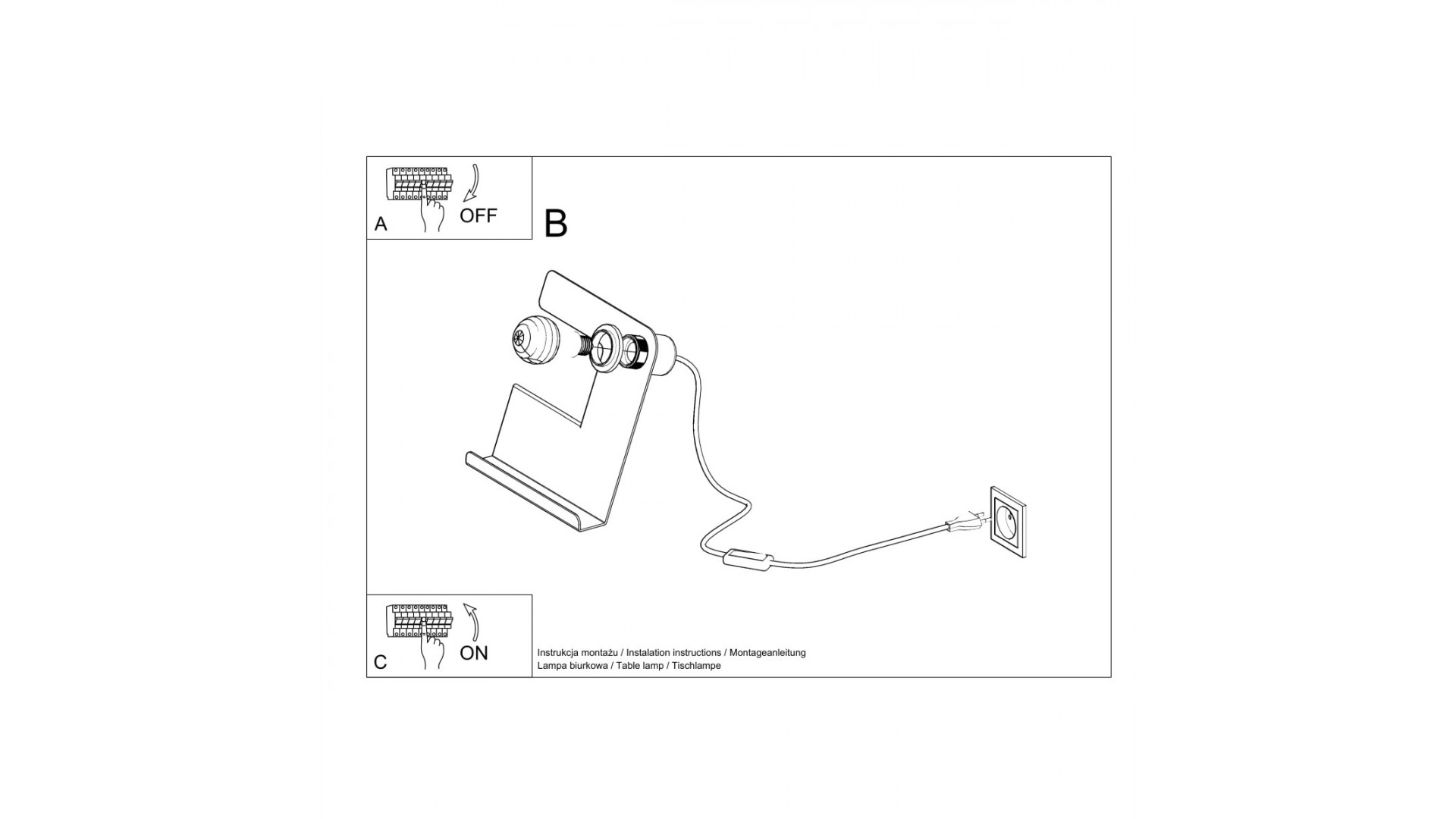 Lampa biurkowa INCLINE biała Sollux SL.0668
