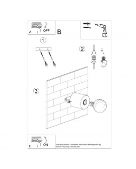 Kinkiet SALGADO naturalne drewno Sollux SL.0673