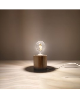 Lampa biurkowa SALGADO naturalne drewno Sollux SL.0674
