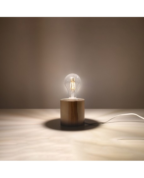 Lampa biurkowa SALGADO naturalne drewno Sollux SL.0674