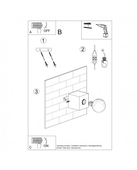 Kinkiet ARIZ beton Sollux SL.0682
