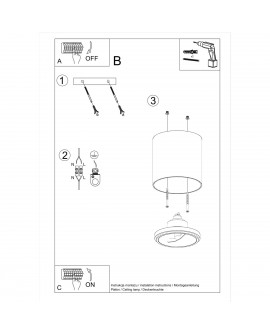 Plafon TIUBE biały Sollux SL.0695