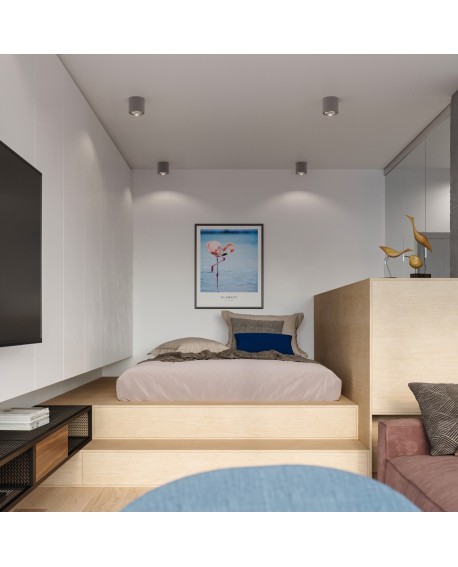 Plafon TIUBE szary Sollux SL.0696