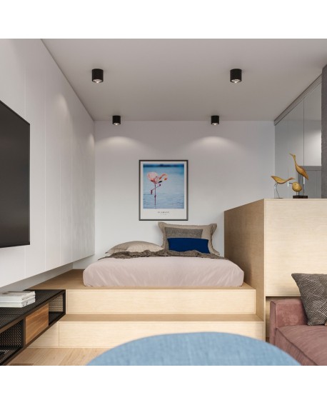 Plafon TIUBE czarny Sollux SL.0697