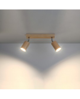 Plafon BERG 2 naturalne drewno Sollux SL.0702