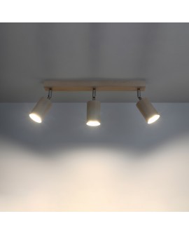 Plafon BERG 3 naturalne drewno Sollux SL.0703