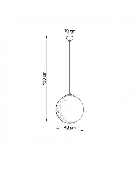 Lampa wisząca UGO 40 złota Sollux SL.0717