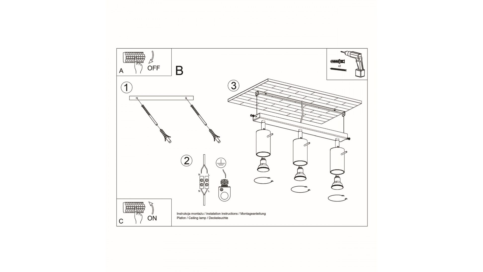 Plafon RING 3 chrom Sollux SL.0729