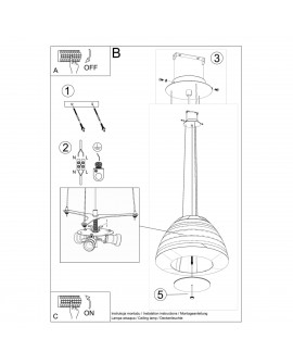 Żyrandol BELLA 60 biały Sollux SL.0733