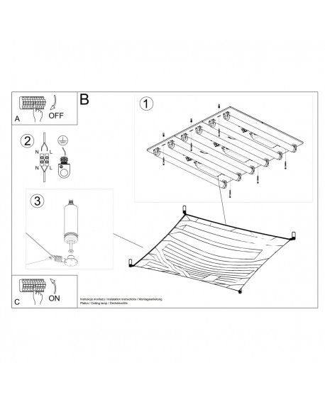 Plafon LUNA 3 biały Sollux SL.0739