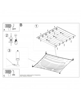 Plafon LUNA 4 biały Sollux SL.0740