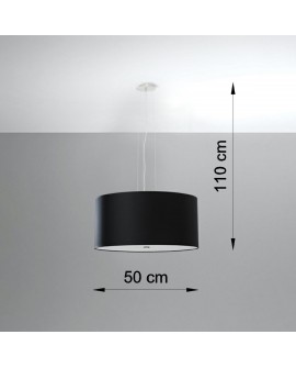 Żyrandol OTTO 50 czarny Sollux SL.0744