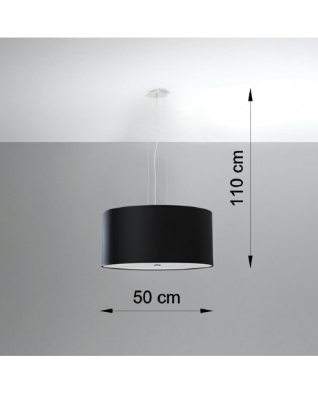 Żyrandol OTTO 50 czarny Sollux SL.0744