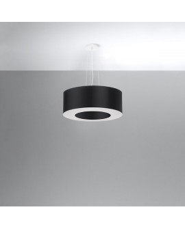 Żyrandol SATURNO 50 czarny Sollux SL.0748