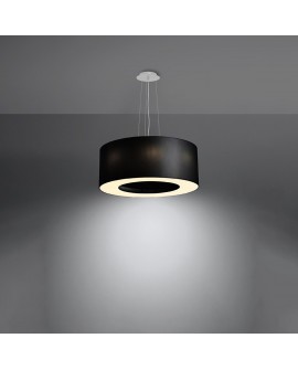 Żyrandol SATURNO 50 czarny Sollux SL.0748