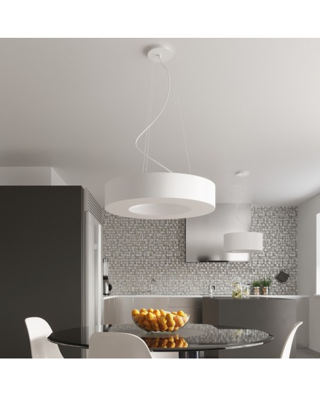 Żyrandol SATURNO SLIM 50 biały Sollux SL.0749