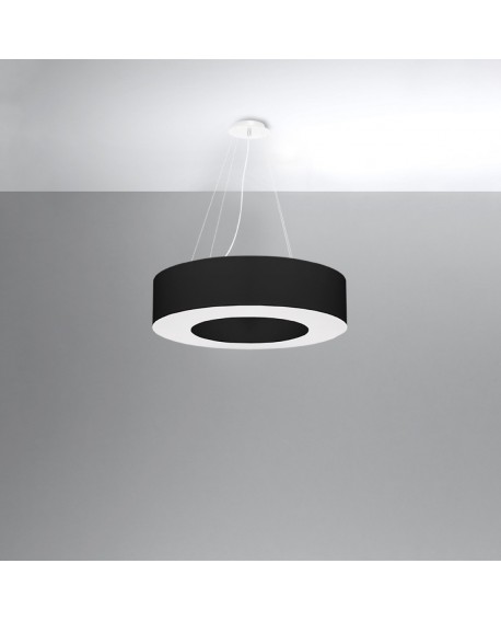 Żyrandol SATURNO 70 czarny Sollux SL.0752