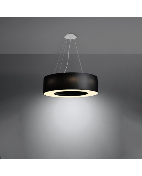 Żyrandol SATURNO 70 czarny Sollux SL.0752