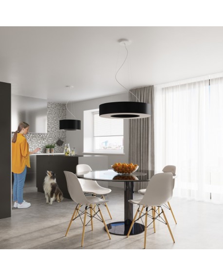 Żyrandol SATURNO 70 czarny Sollux SL.0752